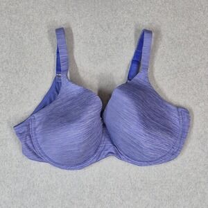 Dreamfit Women Bra 44DD Blue Heather T Shirt Underwired Strap Adjustable